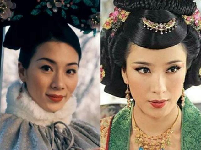 杨怡和张可颐对比照（TVB视后下嫁情场浪子）(6)