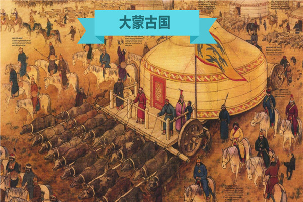 蒙古帝国 公元1260年解体 发展为元朝