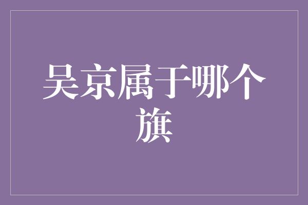 吴京：拳手出身的中国电影巨星