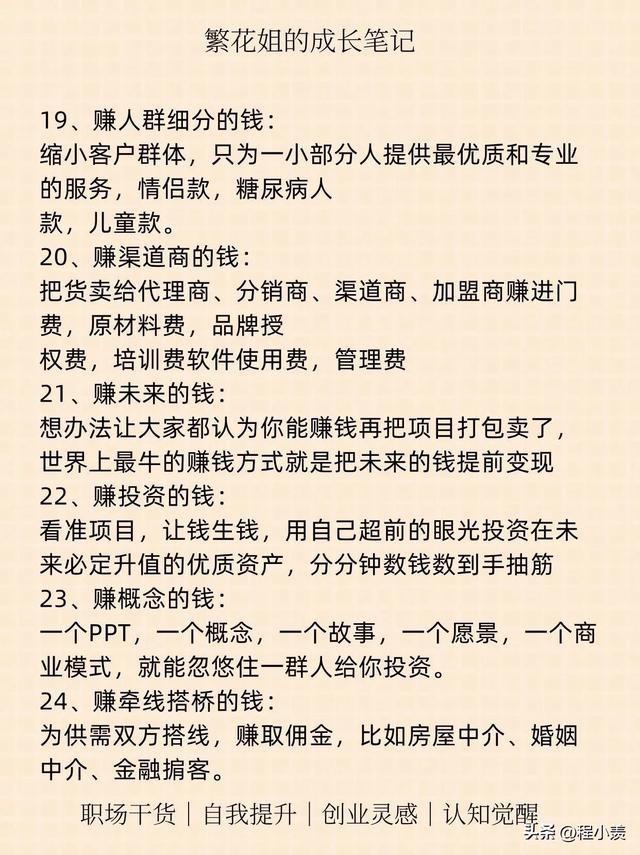 最全的 24 种赚钱方式！